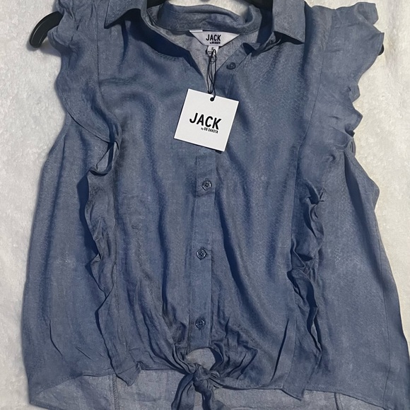 Jack by BB Dakota Blouse blue sz small newt - Picture 2 of 6